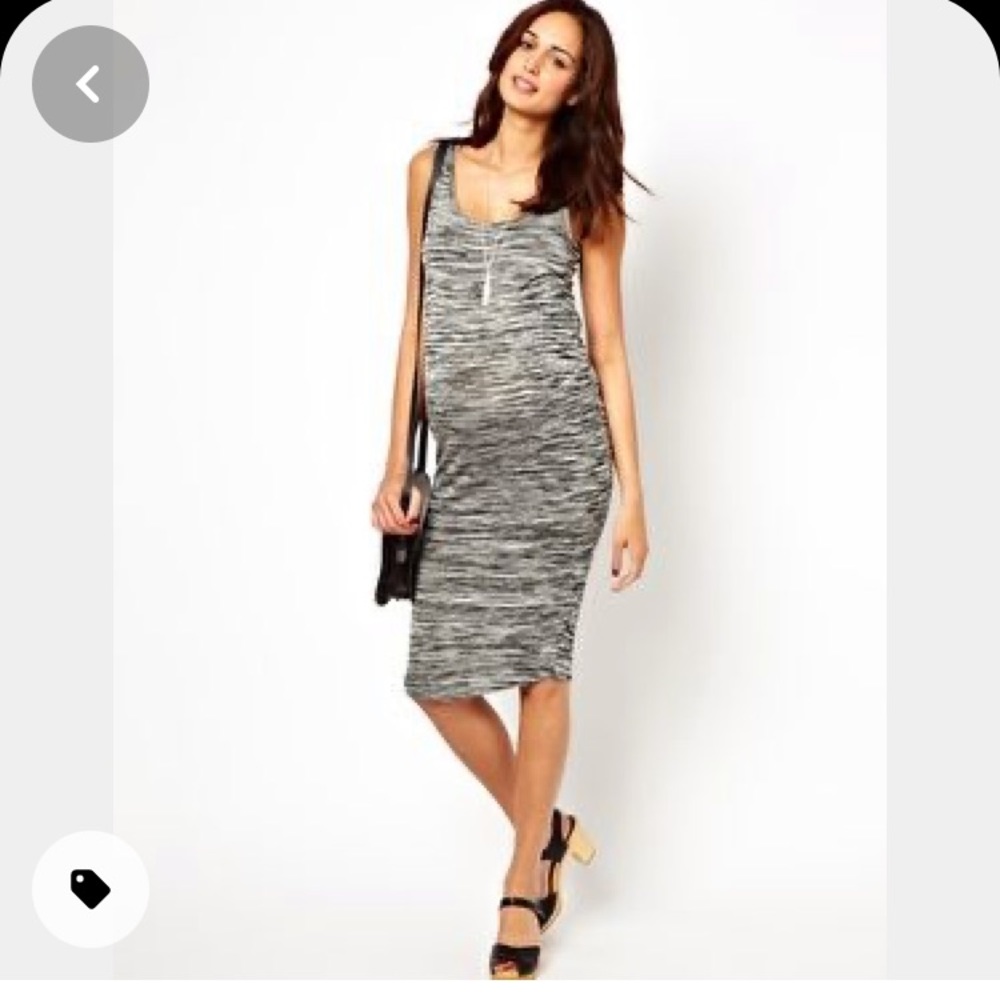 ASOS New Look Maternity Midi Bodycon Dress